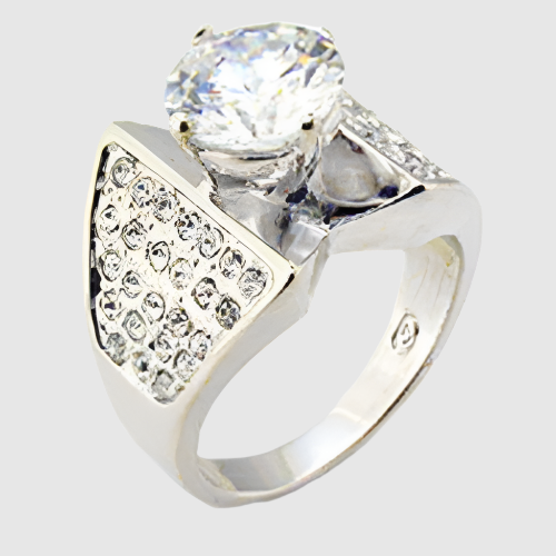 S22110 - Rhodium 925 Sterling Silver Ring