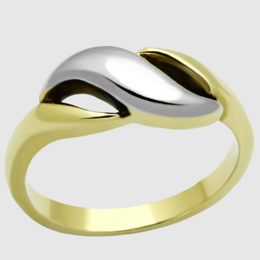 TK1089 - Two-Tone IP Gold (Ion Plating) Ring