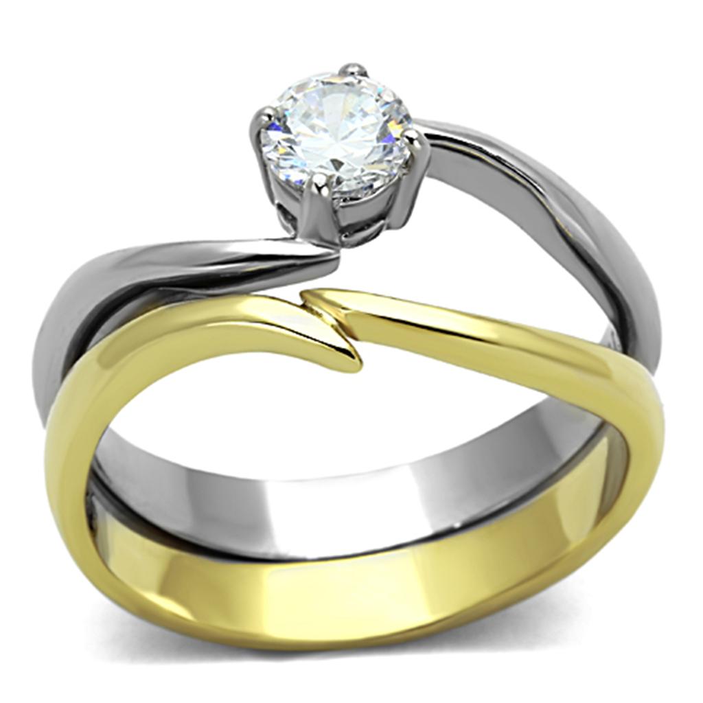 TK1092 - Two-Tone IP Gold Ring