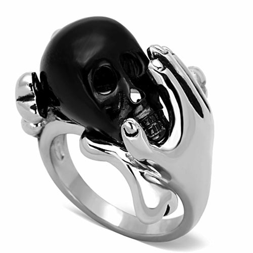 TK1206 - Two-Tone IP Black Ring with Epoxy in Jet