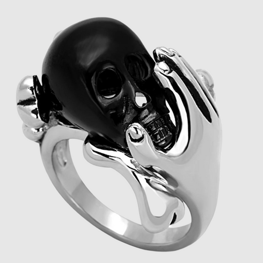 TK1206 - Two-Tone IP Black Ring with Epoxy in Jet