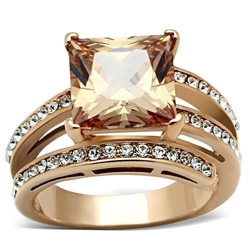 TK1665 - IP Rose Gold Stainless Steel Ring