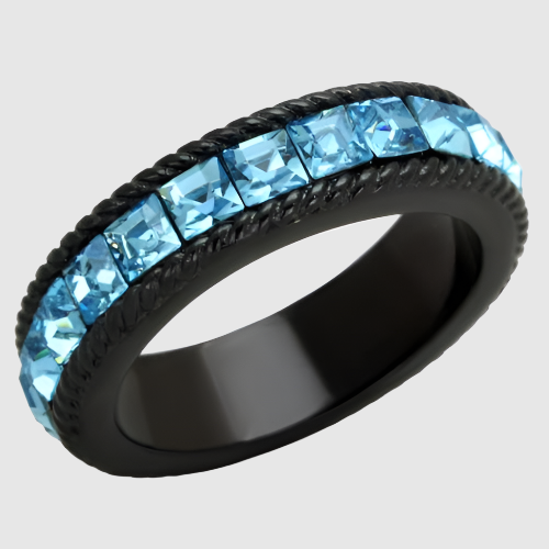 TK1867 - IP Black(Ion Plating) Stainless Steel Ring