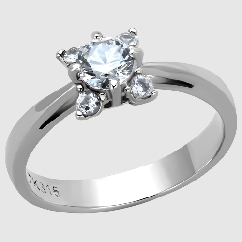 TK2172 - High polished (no plating) Stainless Steel Ring