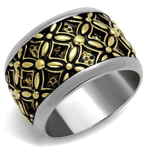 TK2237 - Two-Tone IP Gold (Ion Plating) Stainless Steel Ring