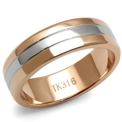 TK2569 - Two-Tone IP Rose Gold Ring with No Stone