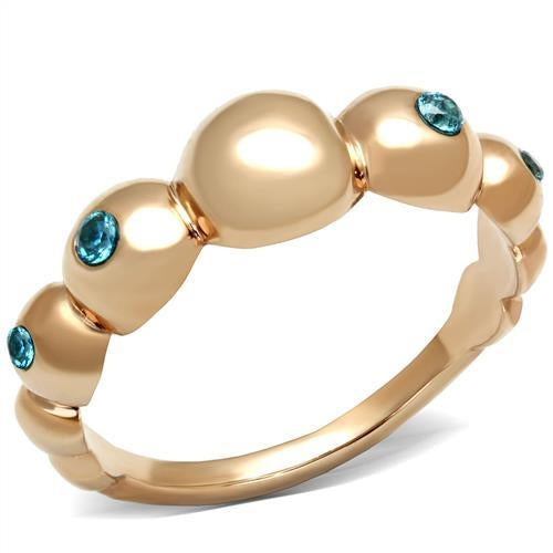 TK3088 - IP Rose Gold Ring with AAA Grade