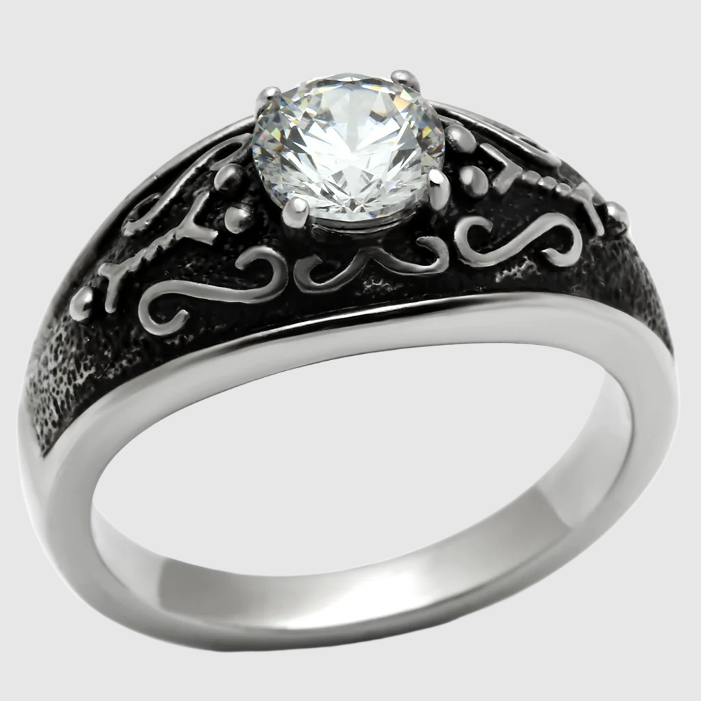 TK373 - High polished (no plating) Stainless Steel Ring