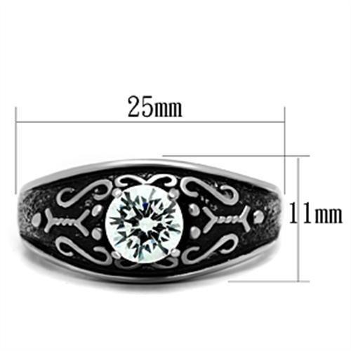 TK373 - High polished (no plating) Stainless Steel Ring