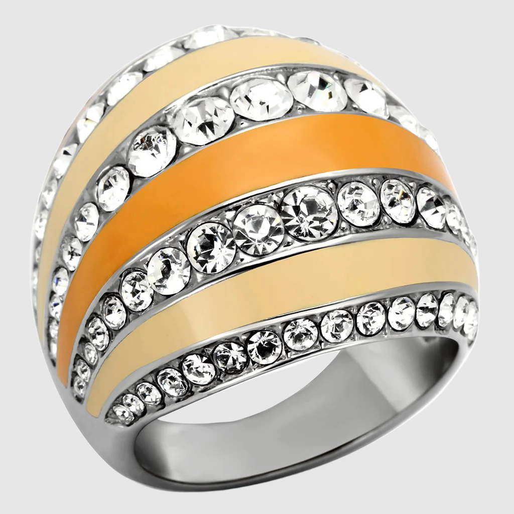 TK798 - High polished (no plating) Ring with Top Grade