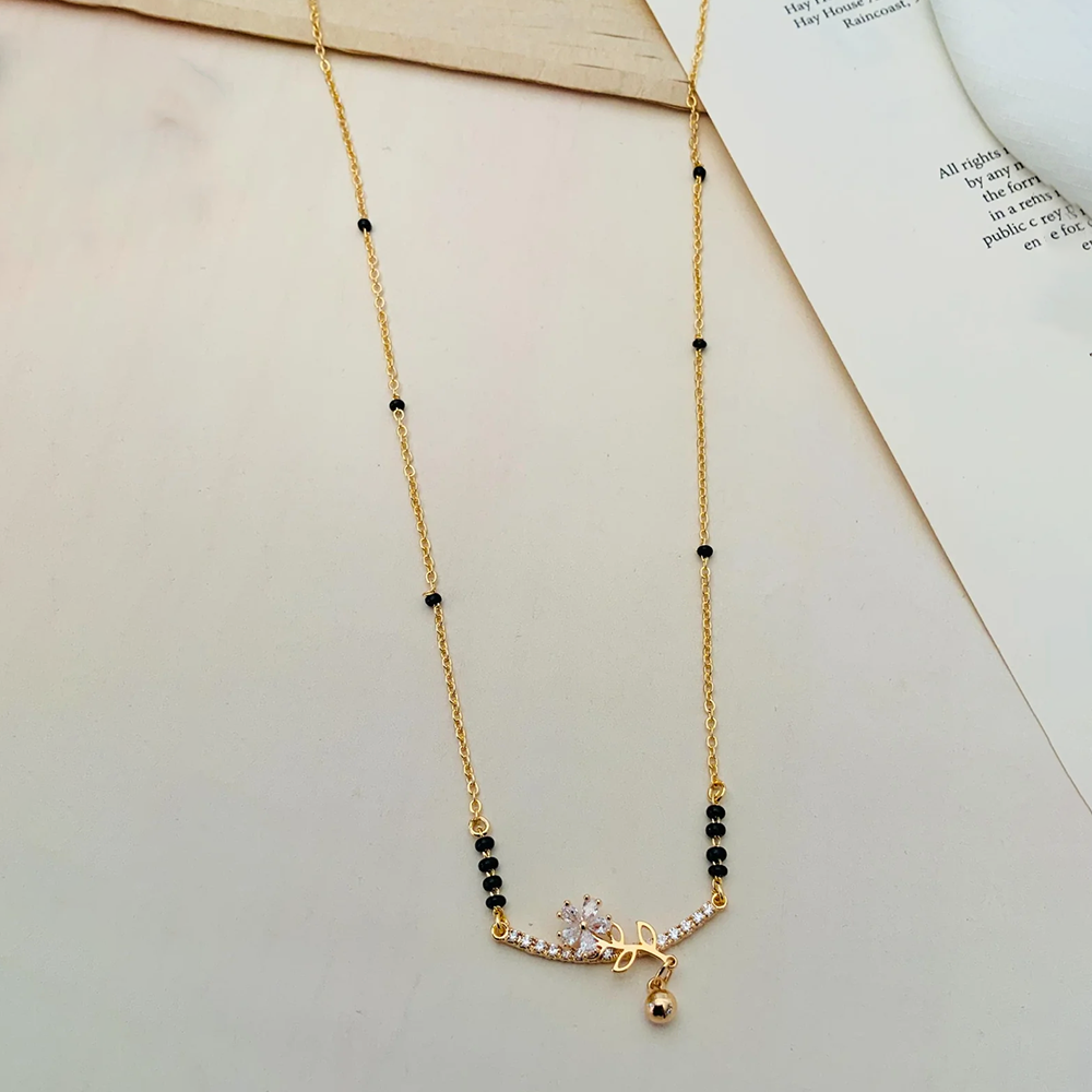 Stunning Gold Plated American Diamond Mangalsutra