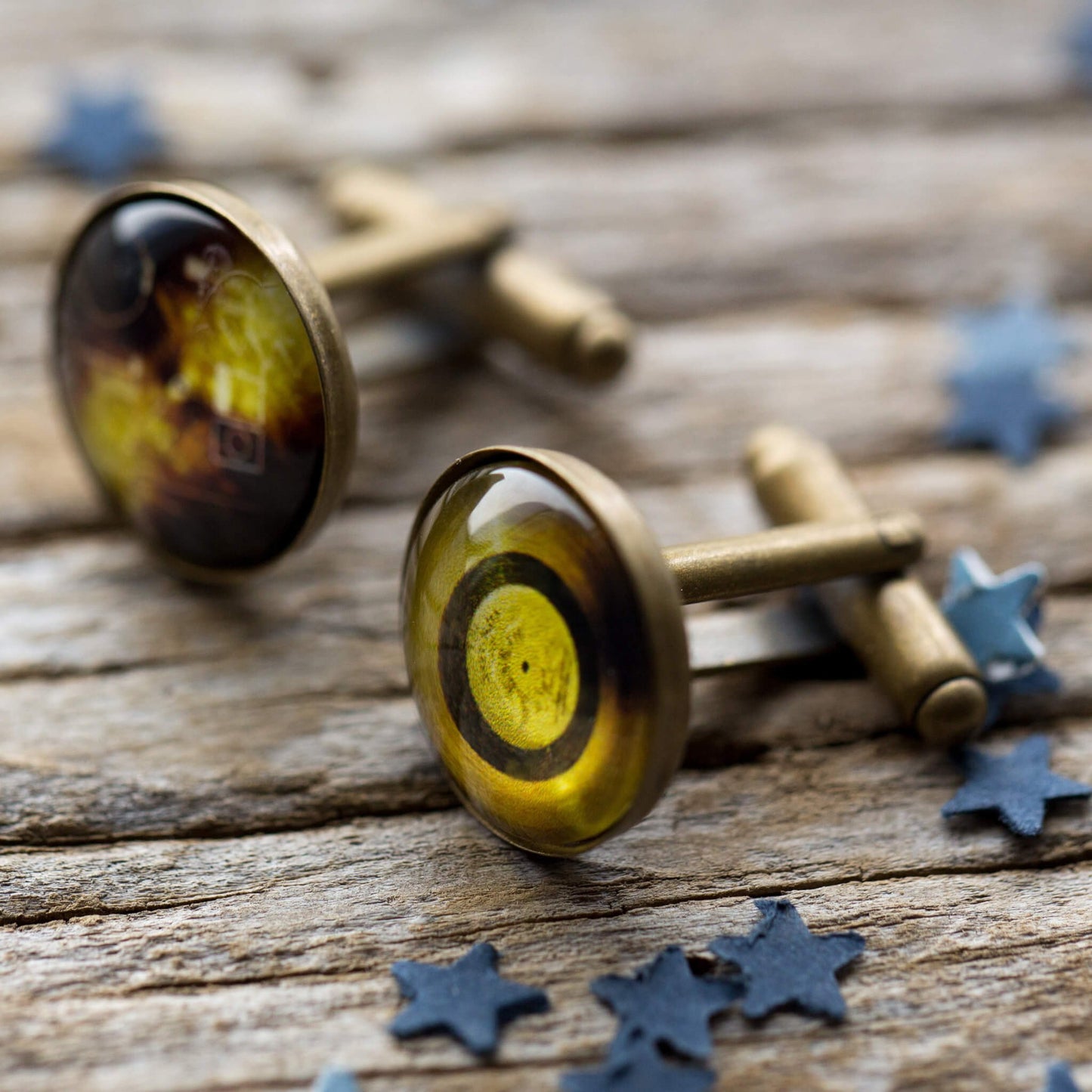 Voyager Golden Record Antique Bronze Cufflinks