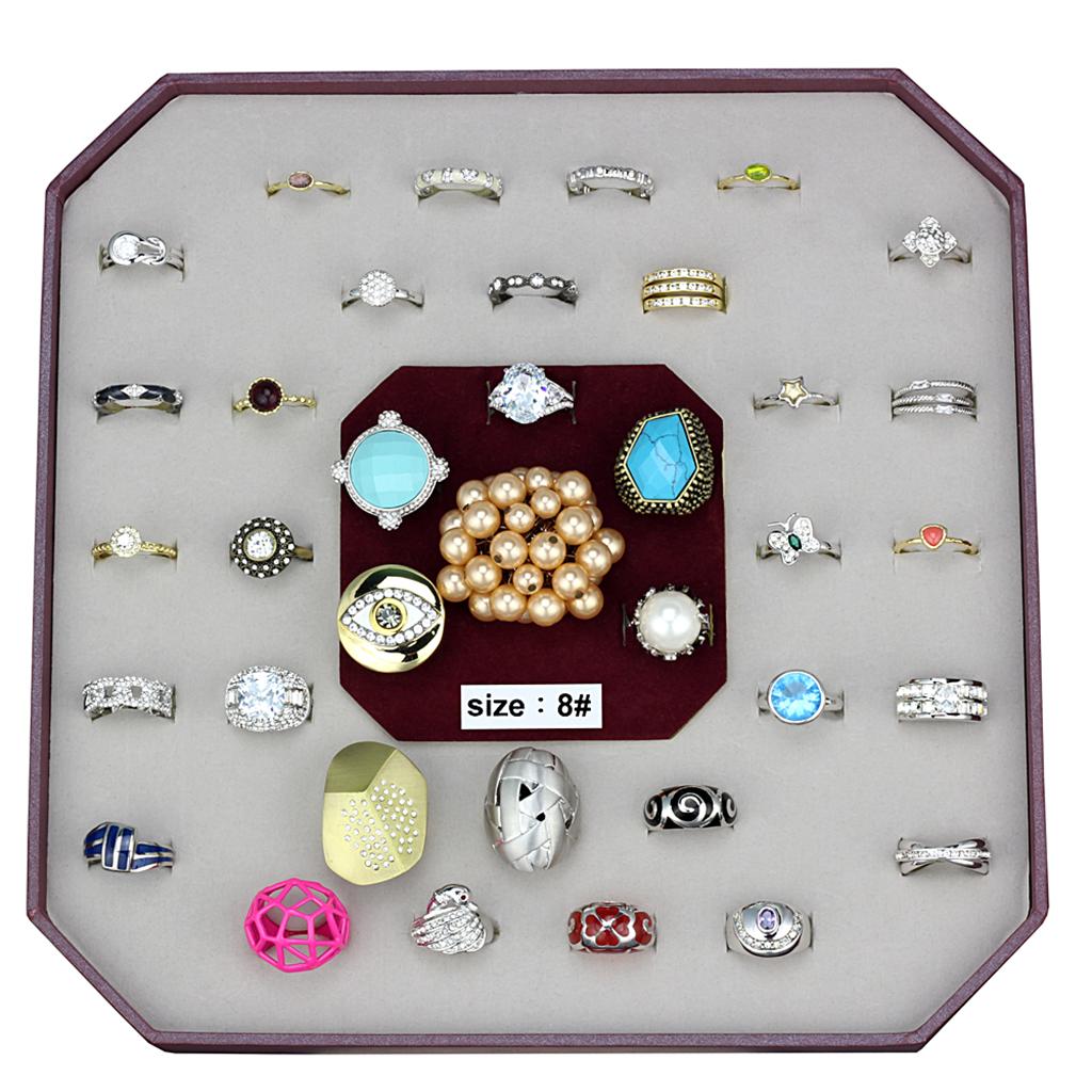 VK-046-SIZE8 - Assorted Brass Ring with Assorted  in Assorted