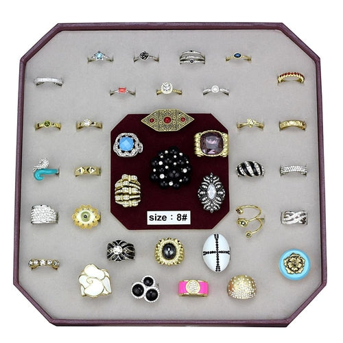 VK-047-SIZE8 - Assorted Brass Ring with Assorted  in Assorted