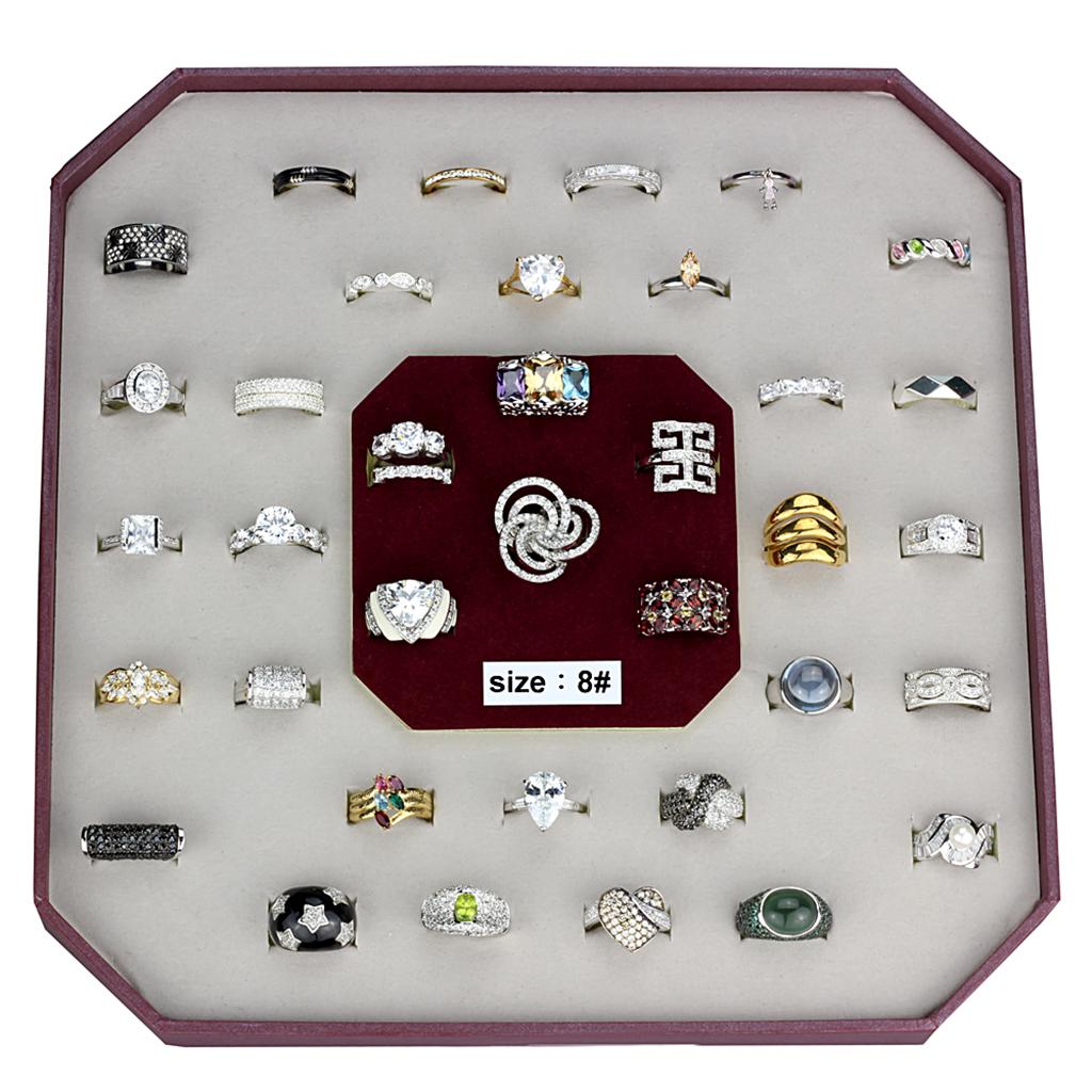 VK925-002-SIZE8 - Assorted 925 Sterling Silver Ring with Assorted in