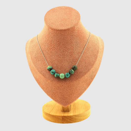 Chrysocolla + Bicolor Tourmaline Necklace