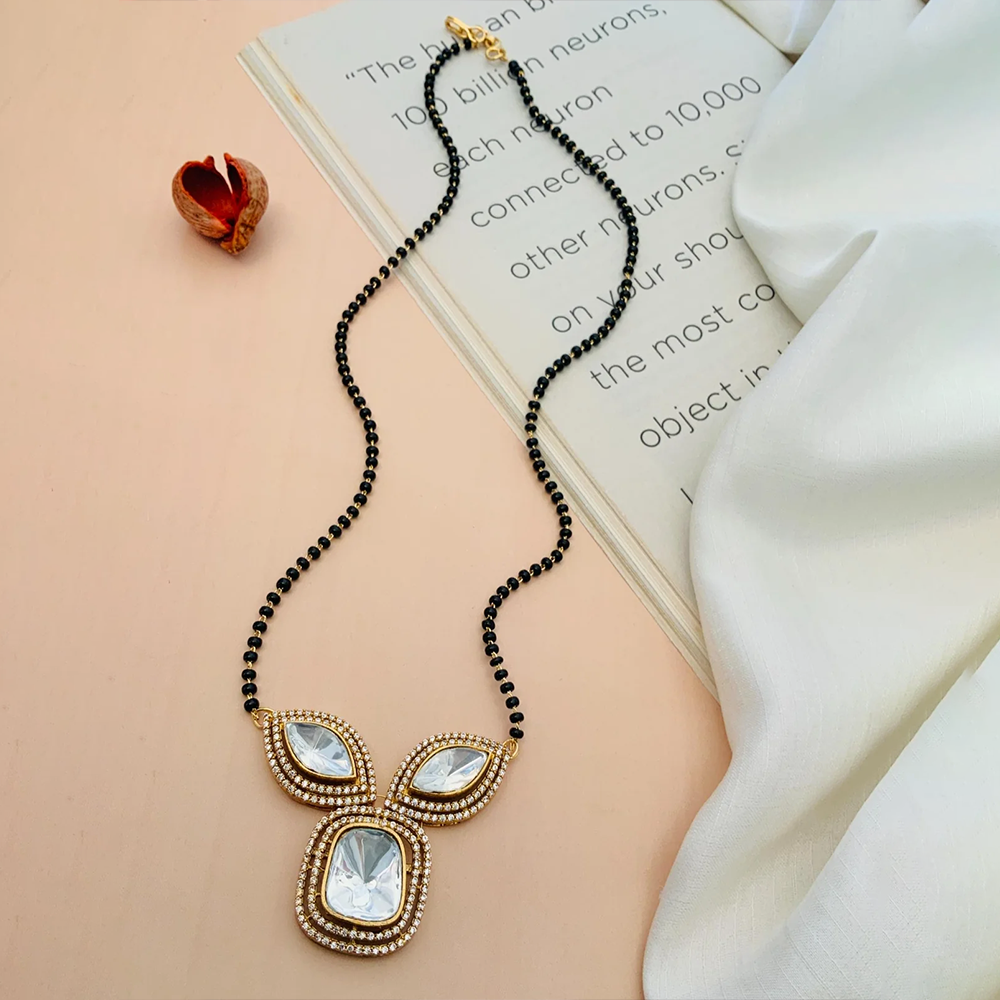 Party Gold Plated Polki Necklace